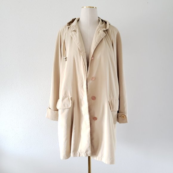 Talbots Khaki Beige Hooded Anorak Jacket - Picture 1 of 8